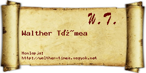 Walther Tímea névjegykártya